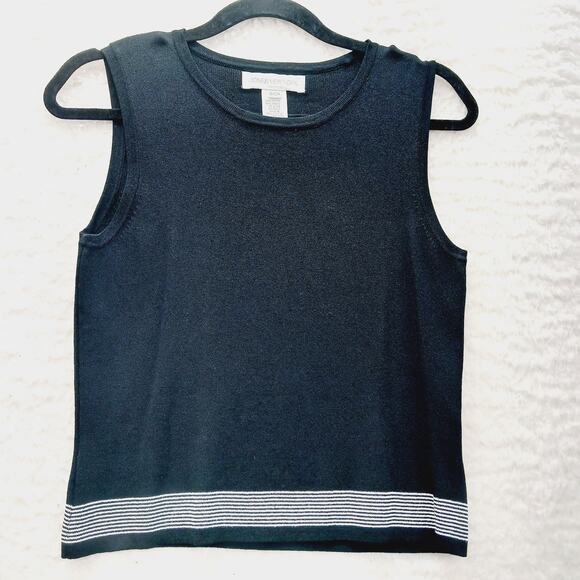 Tank Sweater Size S Black Minimalist Capsule Wardrobe Quiet Luxury Chic Office - Picture 1 of 10